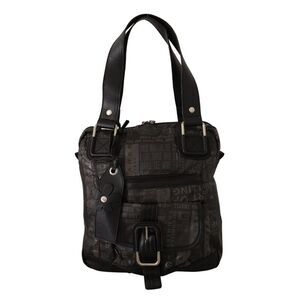 WAYFARER Newspaper Print Shoulder Bag Women Black and Gray Shoulder Bags